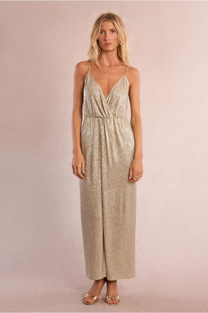 Robe longue, irisée