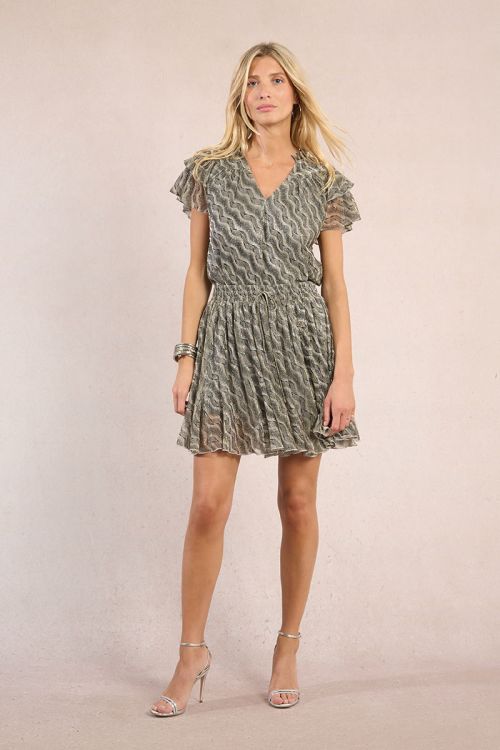 Short pleated skirt, printed