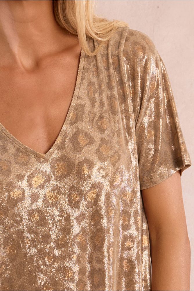 Robe à imprimé léopard, irisée