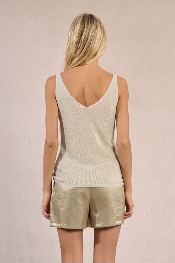 Top de mujer de tirantes, estampado lunares.