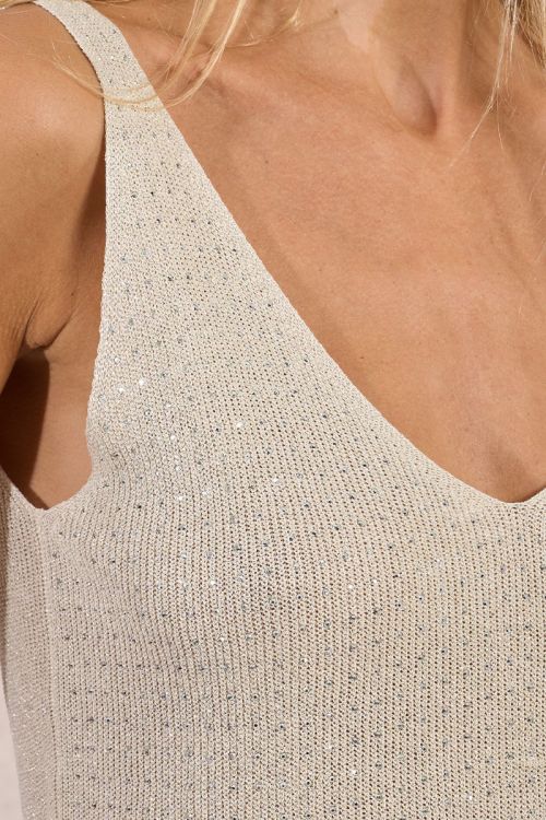 Top de mujer de tirantes, estampado lunares.