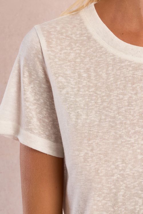 Semi-sheer glitter T-shirt