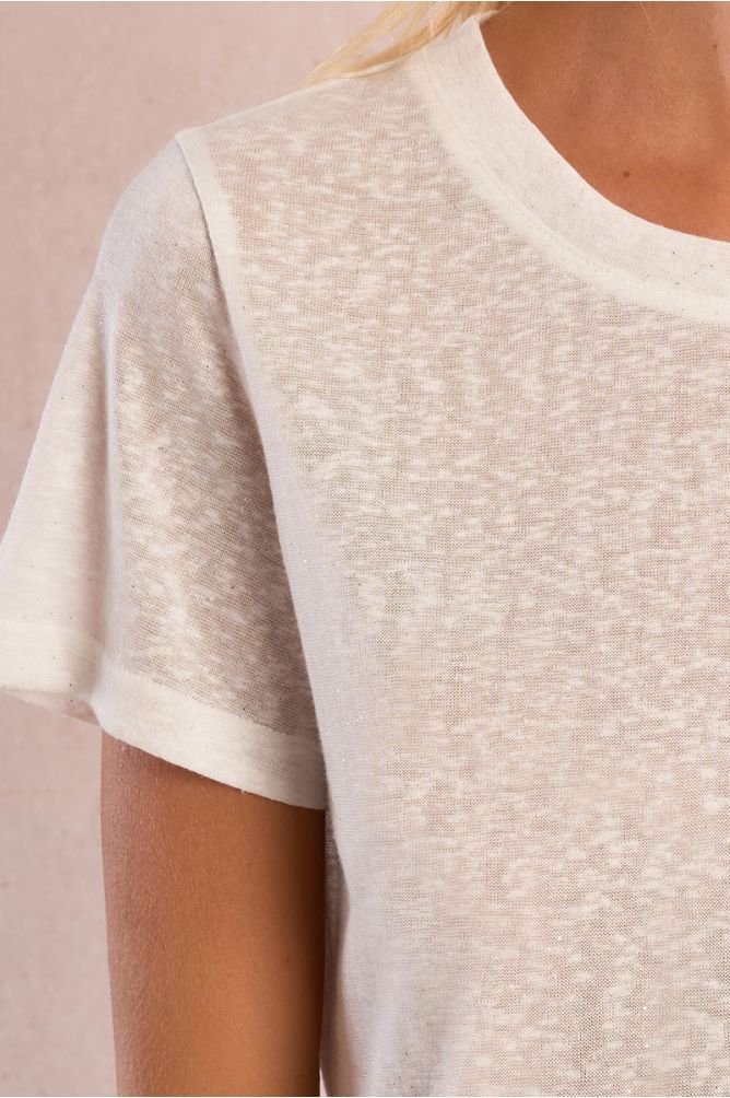 Semi-sheer glitter T-shirt