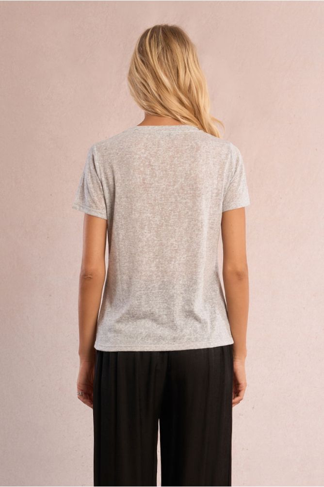 Semi-sheer glitter T-shirt