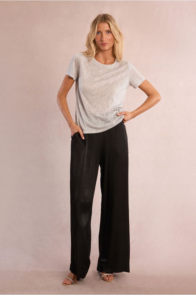 T-shirt pailleté en semi-transparence