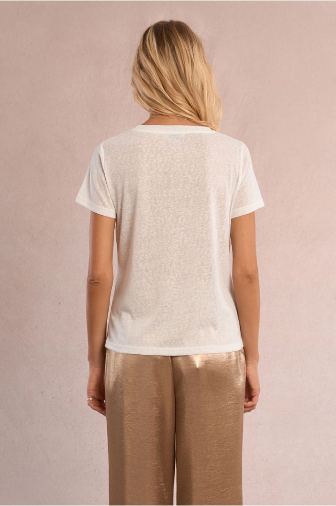 Semi-sheer glitter T-shirt
