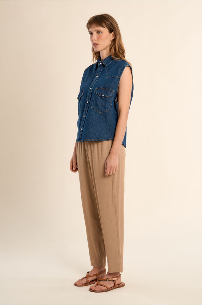 Veston en denim, oversize