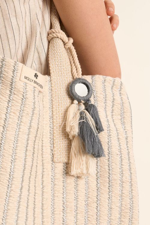 Striped bag, large handles