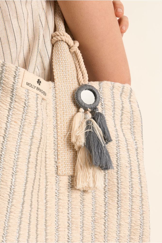 Striped bag, large handles