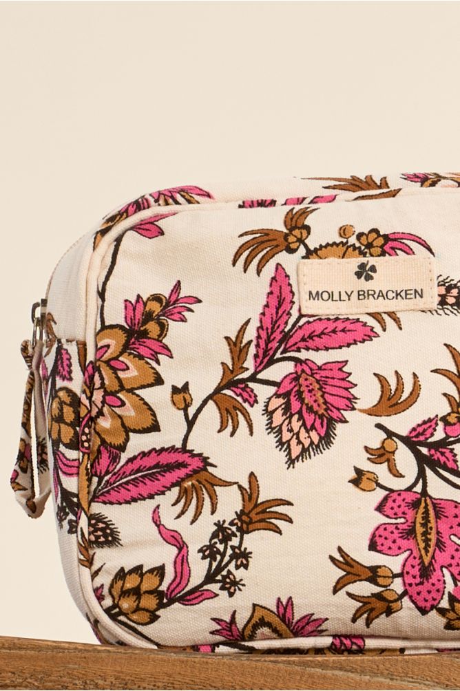 Neceser de mujer, estampado floral.