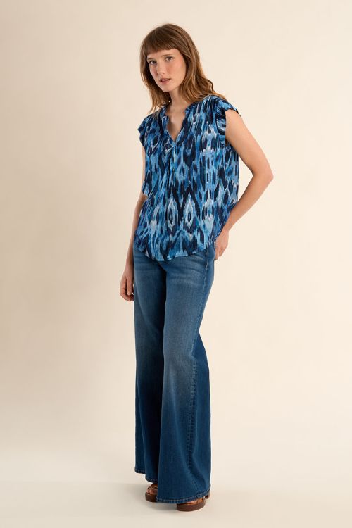 Blouse top, printed