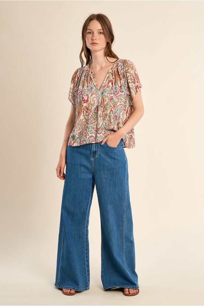 Cashmere print top