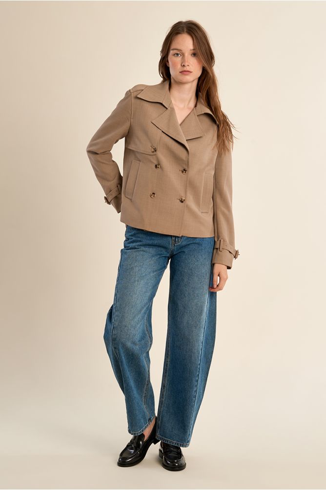 Veste trench-coat courte