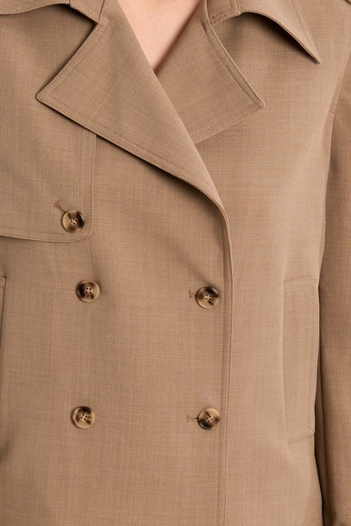 Short trench coat jacket