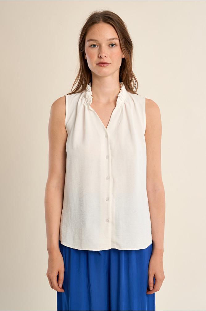 Sleeveless blouse top