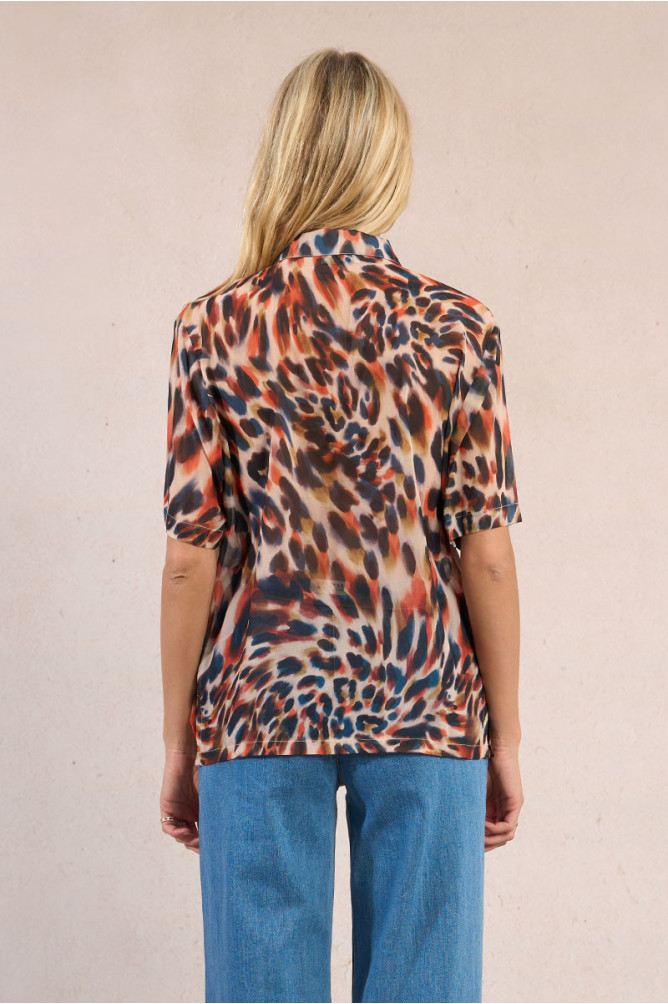 Chemisier à imprimé animalier