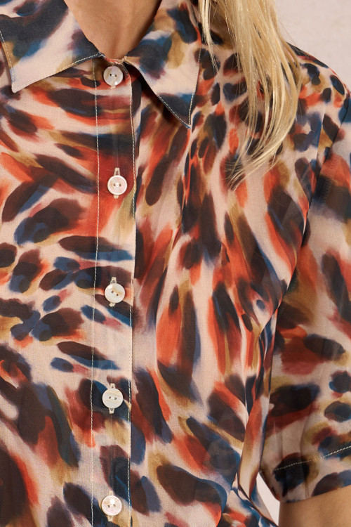 Animal print blouse