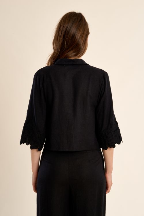 Cropped blouse, cotton