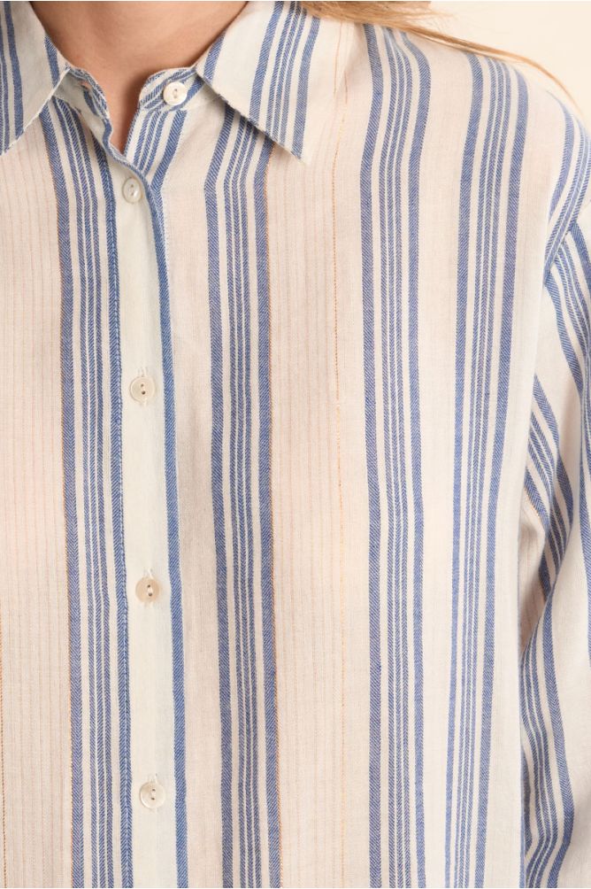 Chemise en coton, rayée