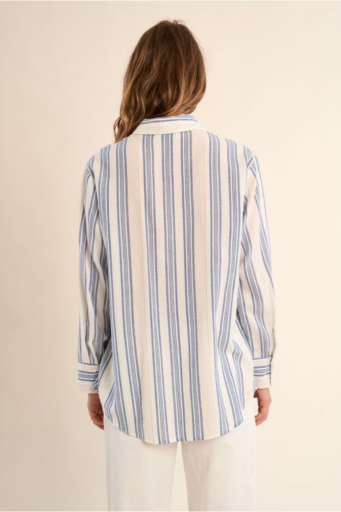 Chemise en coton, rayée