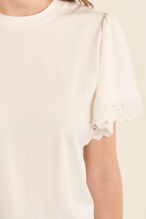 T-shirt en coton oversize, manches volantées