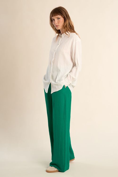 Chemise longue, rayée