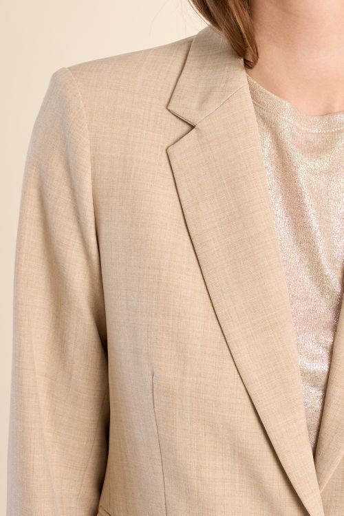 Blazer de mujer de manga larga, cuello y solapa.