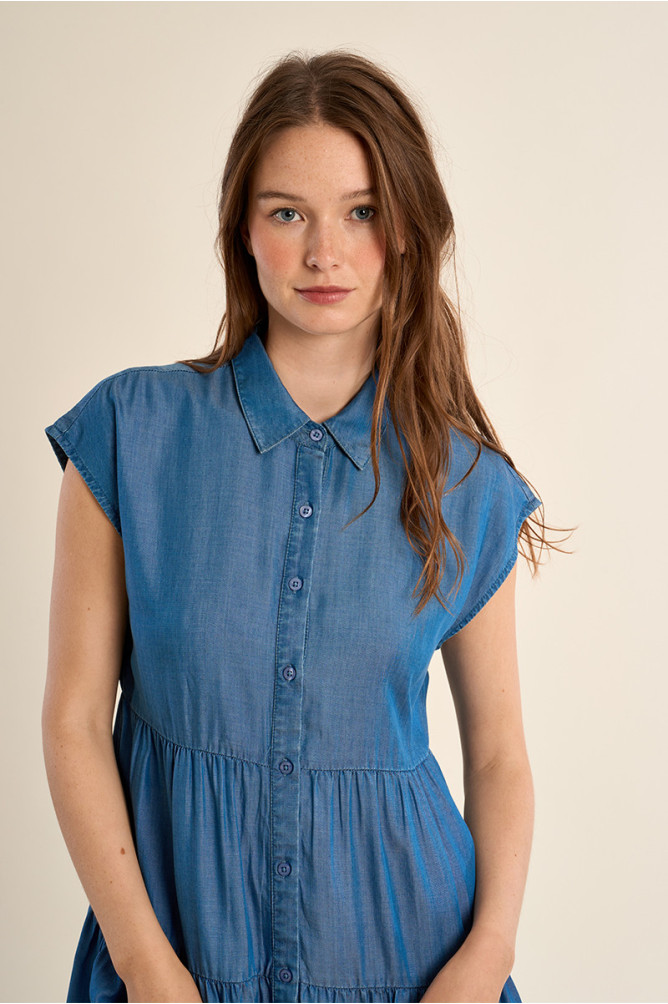 Robe courte en lyocell
