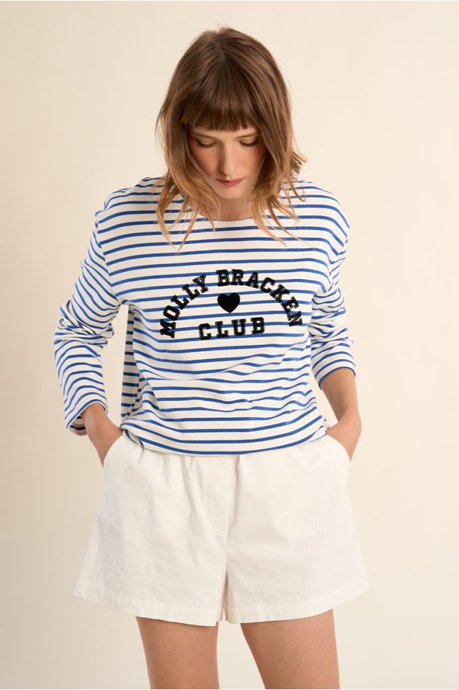 T-shirt à manches longues, rayé