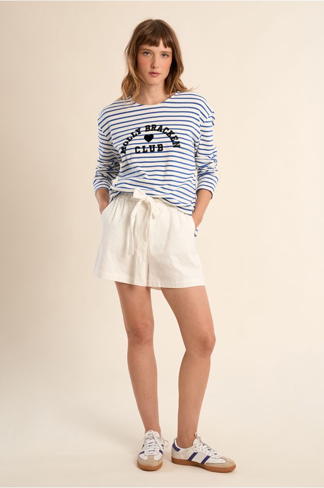 Camiseta de mujer de manga larga, con estampado.