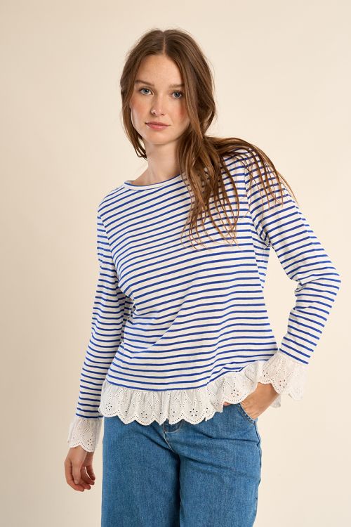 Long-sleeved cotton T-shirt