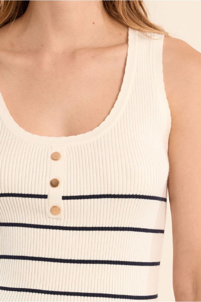 Ribbed sailor tank top