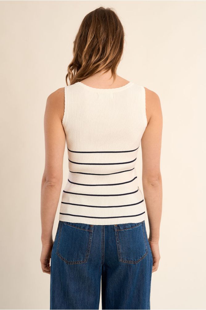Top de mujer de tirantes, estampado rayas.