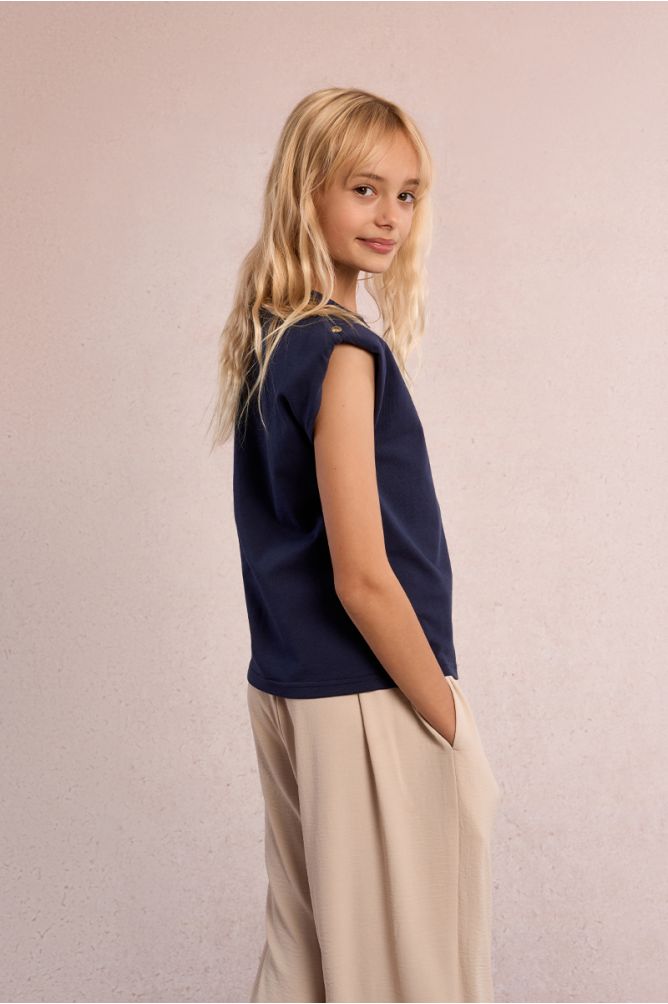 T-shirt à épaulettes