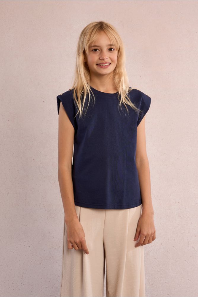 T-shirt à épaulettes