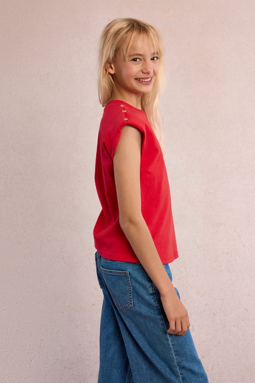 T-shirt à épaulettes