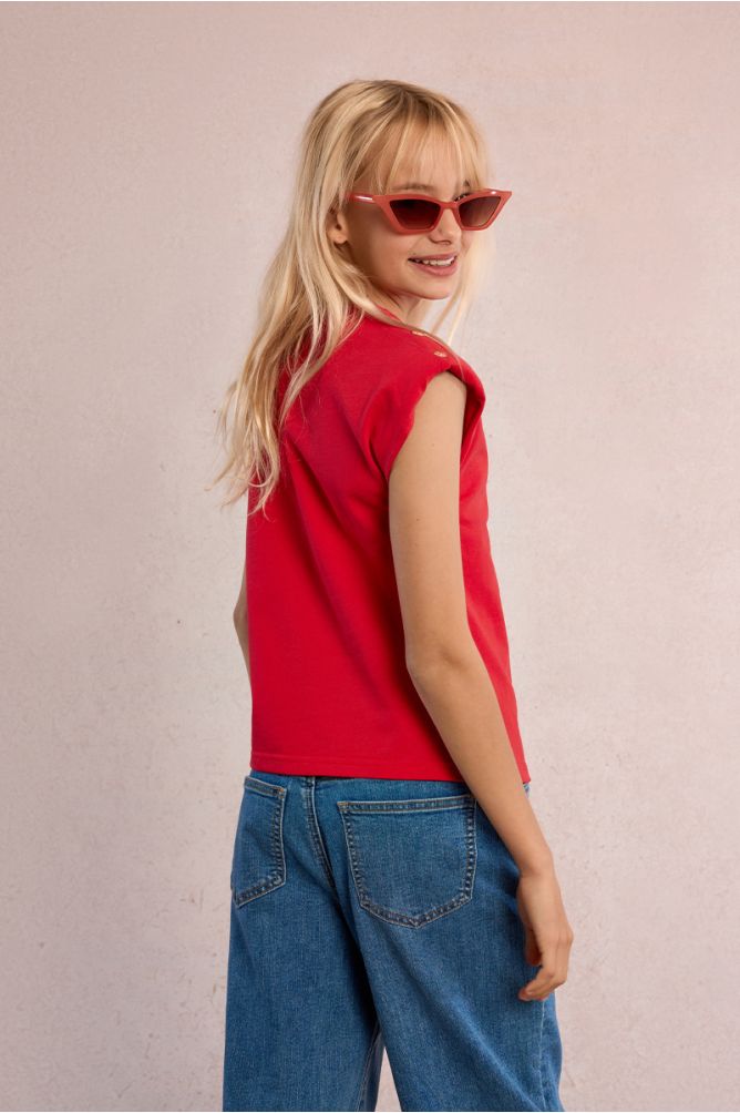 T-shirt à épaulettes