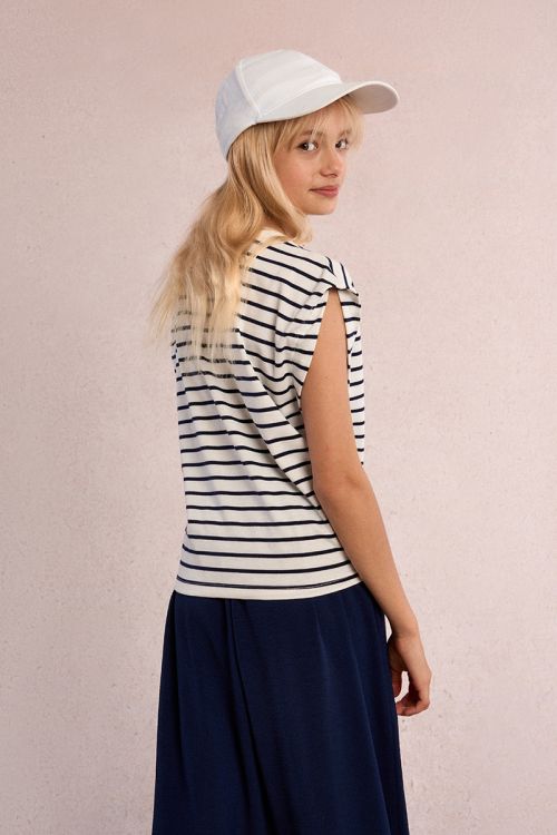T-shirt rayé, à nouer