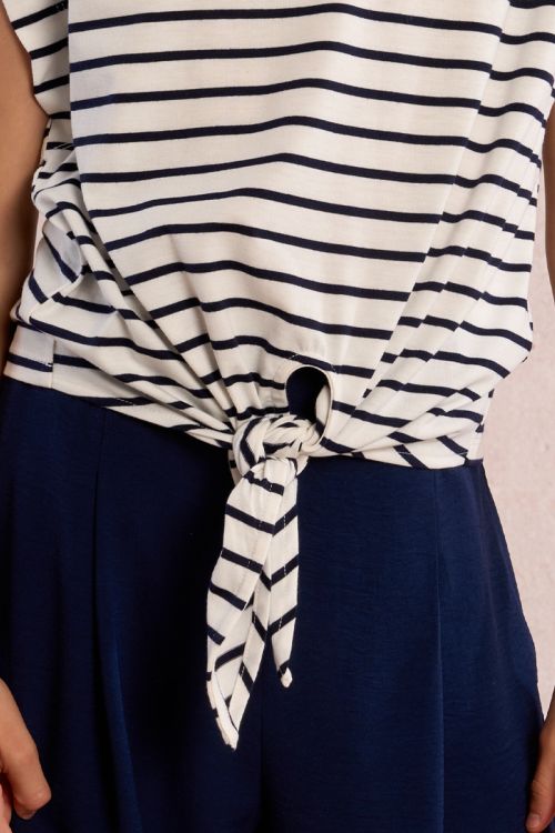 T-shirt rayé, à nouer