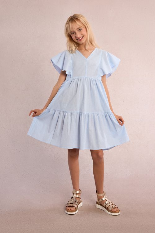Striped babydoll dress