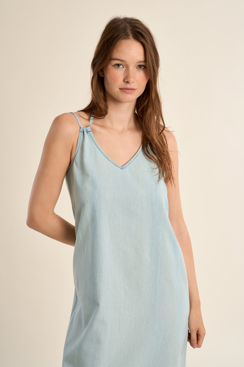 Long dress, in lyocell
