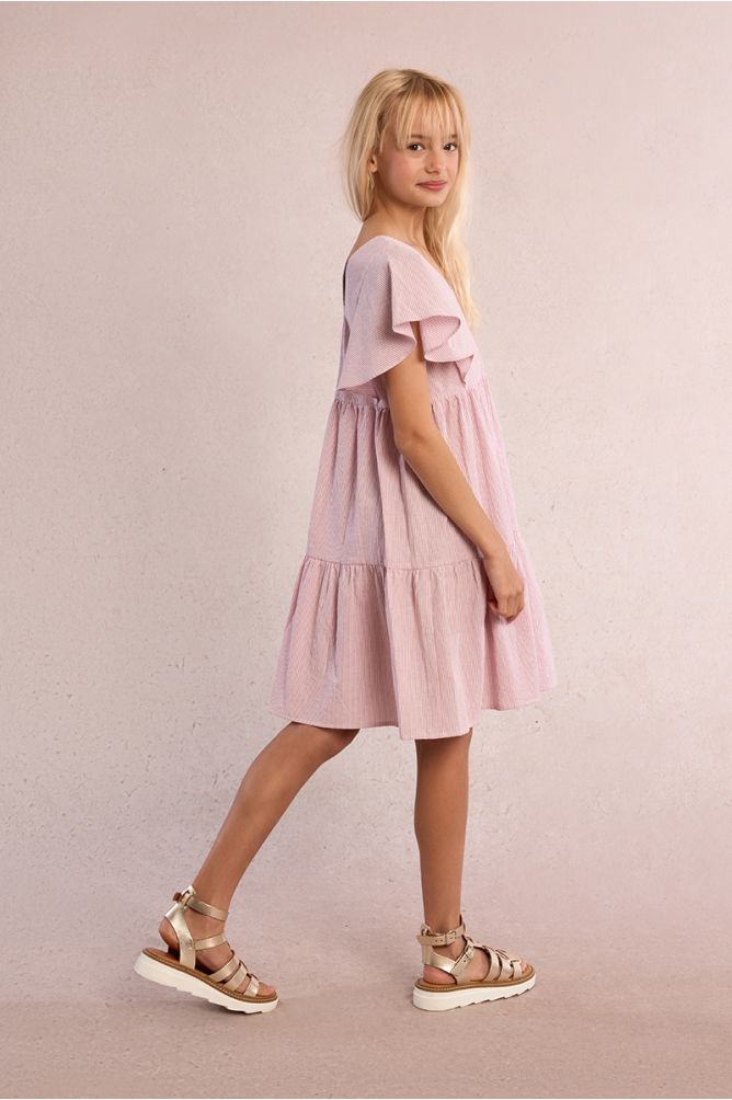 Robe babydoll rayée
