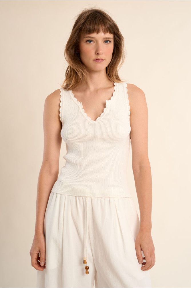 Ribbed knit tank top