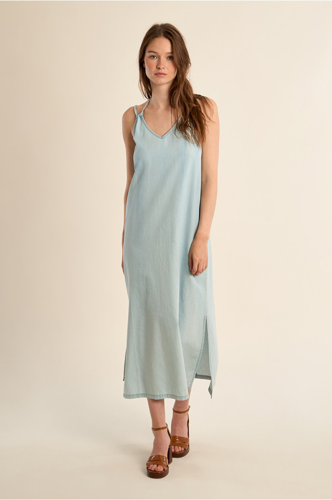 Long dress, in lyocell
