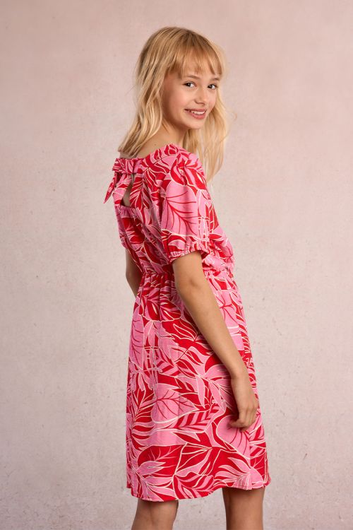 Printed dress, elasticated waist