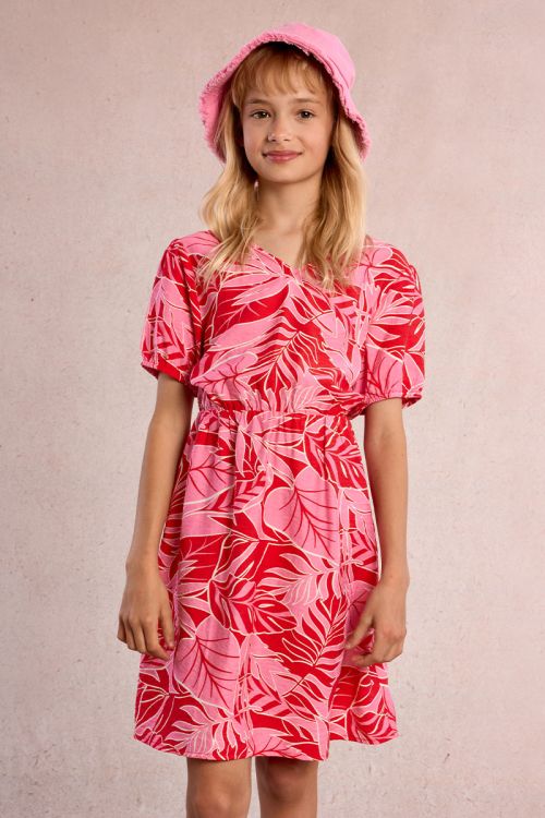 Robe imprimée, taille élastiquée
