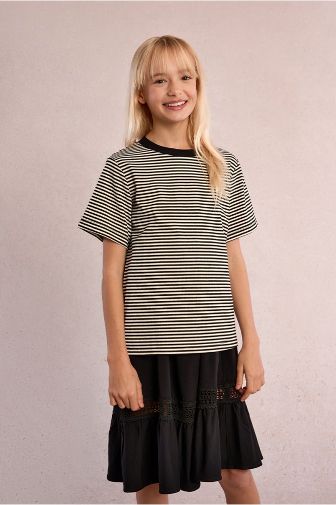 T-shirt rayé à cœur