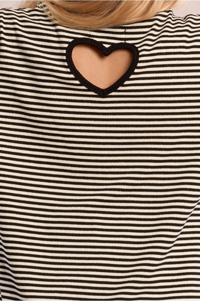 T-shirt rayé à cœur