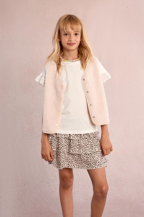 Ruffle sleeve T-shirt