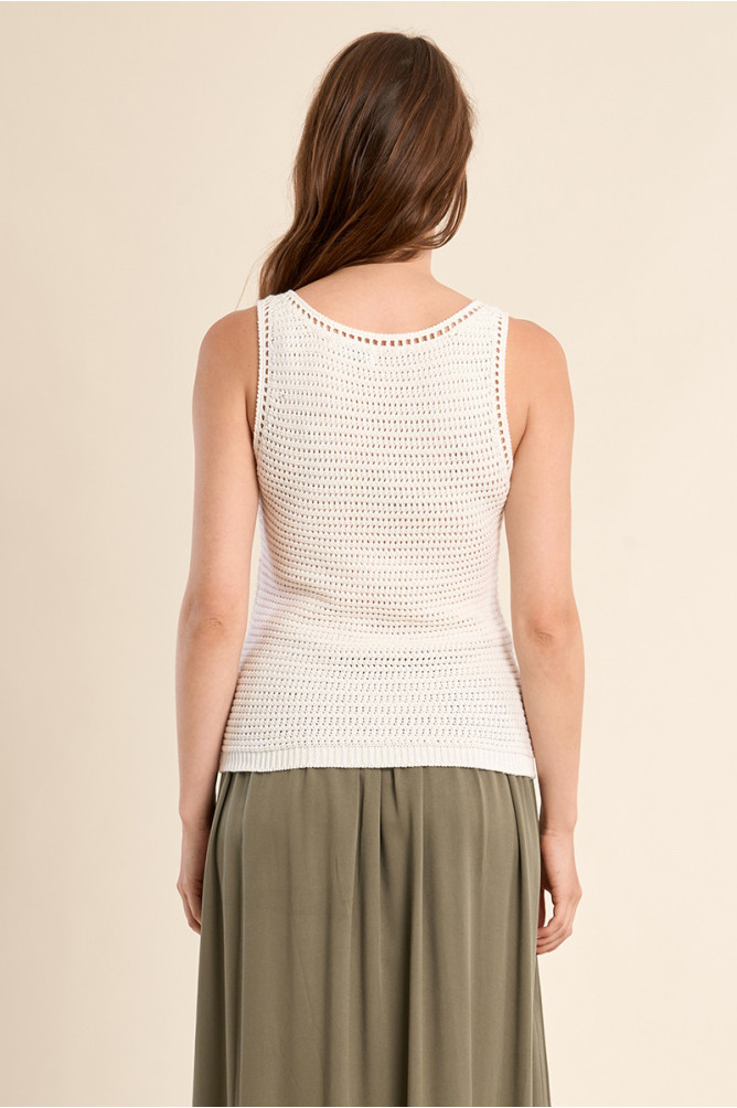 Débardeur en maille crochet